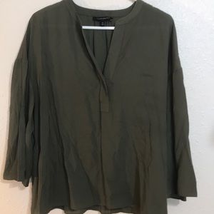 army green blouse